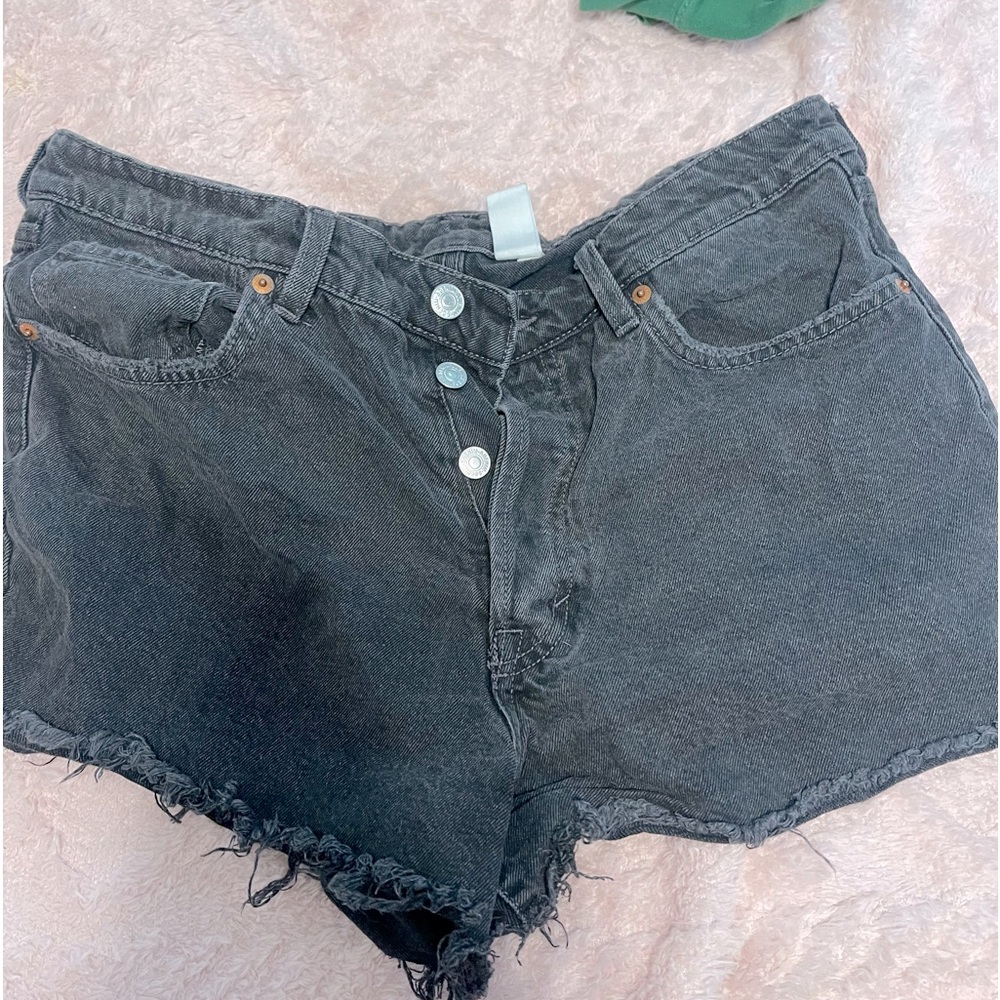 Black Jean shorts